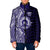 Tonga Queen Salote College 100th Years Padded Jacket Blue Tonga Kupesi Uniquely Pacific Art - Polynesian Pride