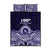 Tonga Queen Salote College 100th Years Quilt Bed Set Blue Tonga Kupesi Uniquely Pacific Art - Polynesian Pride