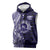 Tonga Queen Salote College 100th Years Sleeveless Hoodie Blue Tonga Kupesi Uniquely Pacific Art - Polynesian Pride