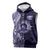 Tonga Queen Salote College 100th Years Sleeveless Zip Hoodie Blue Tonga Kupesi Uniquely Pacific Art - Polynesian Pride