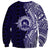Tonga Queen Salote College 100th Years Sweatshirt Blue Tonga Kupesi Uniquely Pacific Art - Polynesian Pride