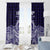Tonga Queen Salote College 100th Years Window Curtain Blue Tonga Kupesi Uniquely Pacific Art - Polynesian Pride