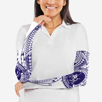 Tonga Queen Salote College 100th Years Arm Sleeves White Tonga Kupesi Uniquely Pacific Art - Polynesian Pride