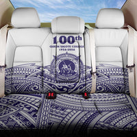Tonga Queen Salote College 100th Years Back Car Seat Cover White Tonga Kupesi Uniquely Pacific Art - Polynesian Pride