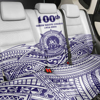 Tonga Queen Salote College 100th Years Back Car Seat Cover White Tonga Kupesi Uniquely Pacific Art - Polynesian Pride