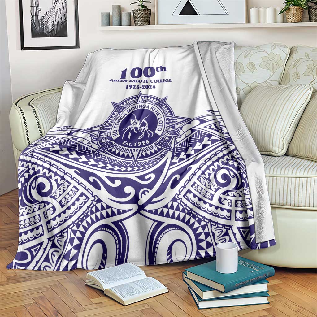 Tonga Queen Salote College 100th Years Blanket White Tonga Kupesi Uniquely Pacific Art - Polynesian Pride