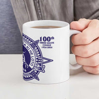 Tonga Queen Salote College 100th Years Ceramic Mug White Tonga Kupesi Uniquely Pacific Art - Polynesian Pride