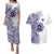 Tonga Queen Salote College 100th Years Couples Matching Puletasi and Hawaiian Shirt White Tonga Kupesi Uniquely Pacific Art - Polynesian Pride