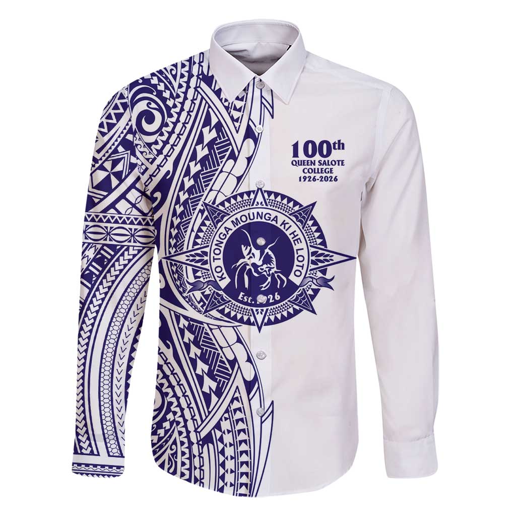 Tonga Queen Salote College 100th Years Family Matching Off Shoulder Maxi Dress and Hawaiian Shirt White Tonga Kupesi Uniquely Pacific Art - Polynesian Pride