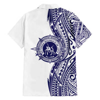 Tonga Queen Salote College 100th Years Family Matching Summer Maxi Dress and Hawaiian Shirt White Tonga Kupesi Uniquely Pacific Art - Polynesian Pride