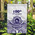 Tonga Queen Salote College 100th Years Garden Flag White Tonga Kupesi Uniquely Pacific Art - Polynesian Pride