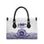 Tonga Queen Salote College 100th Years Leather Bag White Tonga Kupesi Uniquely Pacific Art - Polynesian Pride