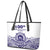 Tonga Queen Salote College 100th Years Leather Tote Bag White Tonga Kupesi Uniquely Pacific Art - Polynesian Pride