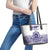 Tonga Queen Salote College 100th Years Leather Tote Bag White Tonga Kupesi Uniquely Pacific Art - Polynesian Pride
