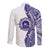 Tonga Queen Salote College 100th Years Long Sleeve Button Shirt White Tonga Kupesi Uniquely Pacific Art - Polynesian Pride