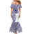 Tonga Queen Salote College 100th Years Mermaid Dress White Tonga Kupesi Uniquely Pacific Art - Polynesian Pride
