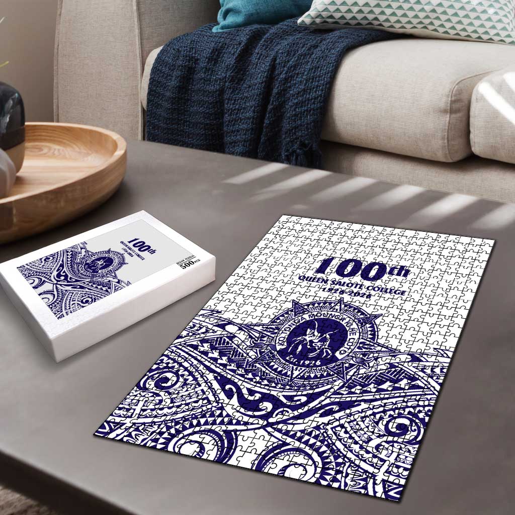 Tonga Queen Salote College 100th Years Puzzle White Tonga Kupesi Uniquely Pacific Art - Polynesian Pride