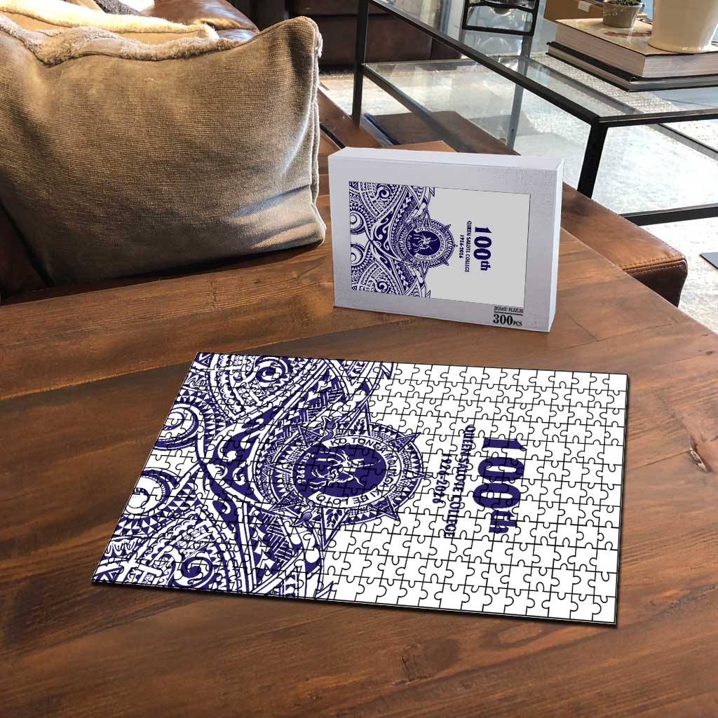Tonga Queen Salote College 100th Years Puzzle White Tonga Kupesi Uniquely Pacific Art - Polynesian Pride