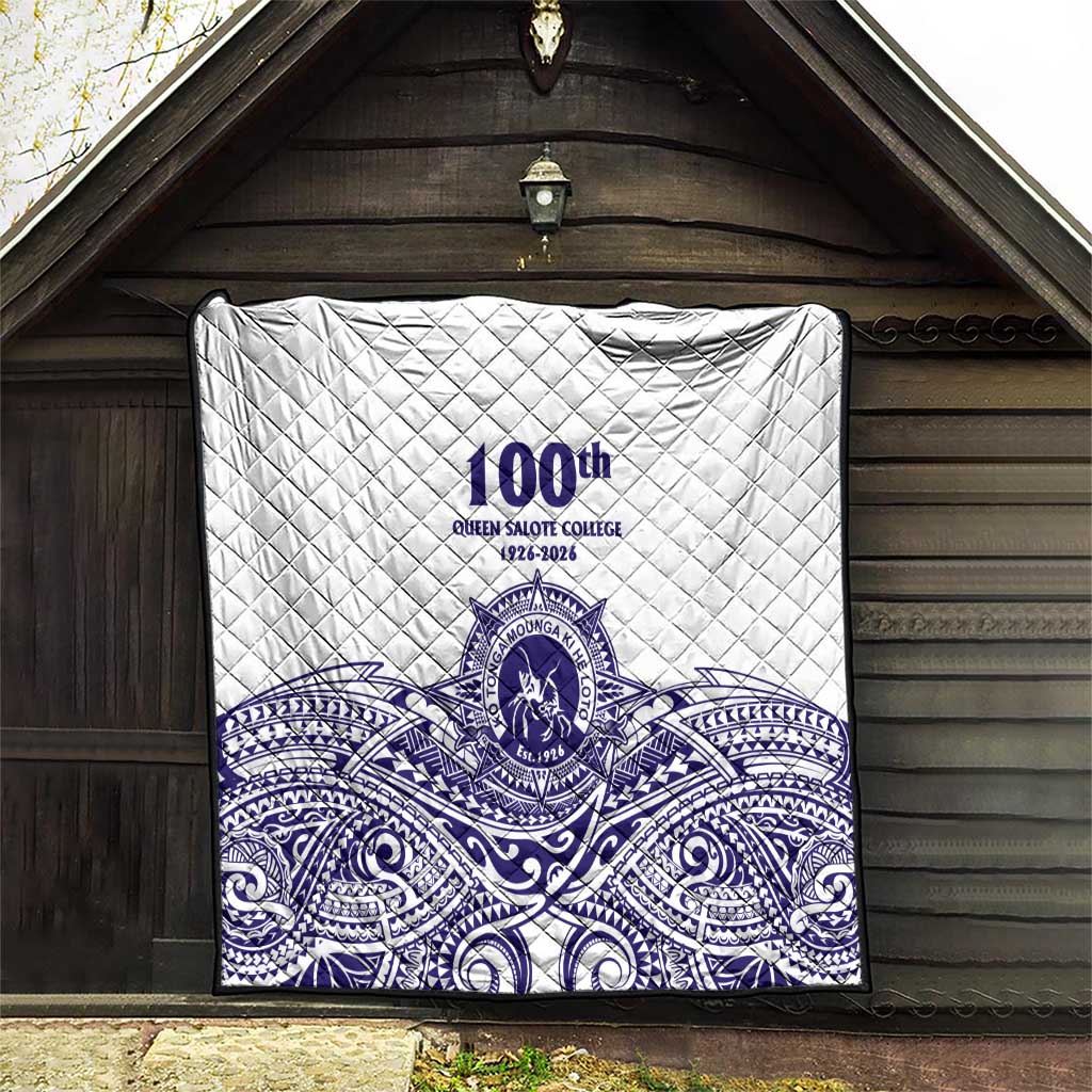 Tonga Queen Salote College 100th Years Quilt White Tonga Kupesi Uniquely Pacific Art - Polynesian Pride