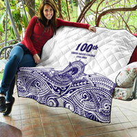 Tonga Queen Salote College 100th Years Quilt White Tonga Kupesi Uniquely Pacific Art - Polynesian Pride