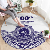 Tonga Queen Salote College 100th Years Round Carpet White Tonga Kupesi Uniquely Pacific Art - Polynesian Pride