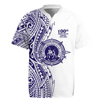 Tonga Queen Salote College 100th Years Rugby Jersey White Tonga Kupesi Uniquely Pacific Art - Polynesian Pride