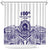 Tonga Queen Salote College 100th Years Shower Curtain White Tonga Kupesi Uniquely Pacific Art - Polynesian Pride