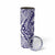 Tonga Queen Salote College 100th Years Skinny Tumbler White Tonga Kupesi Uniquely Pacific Art - Polynesian Pride