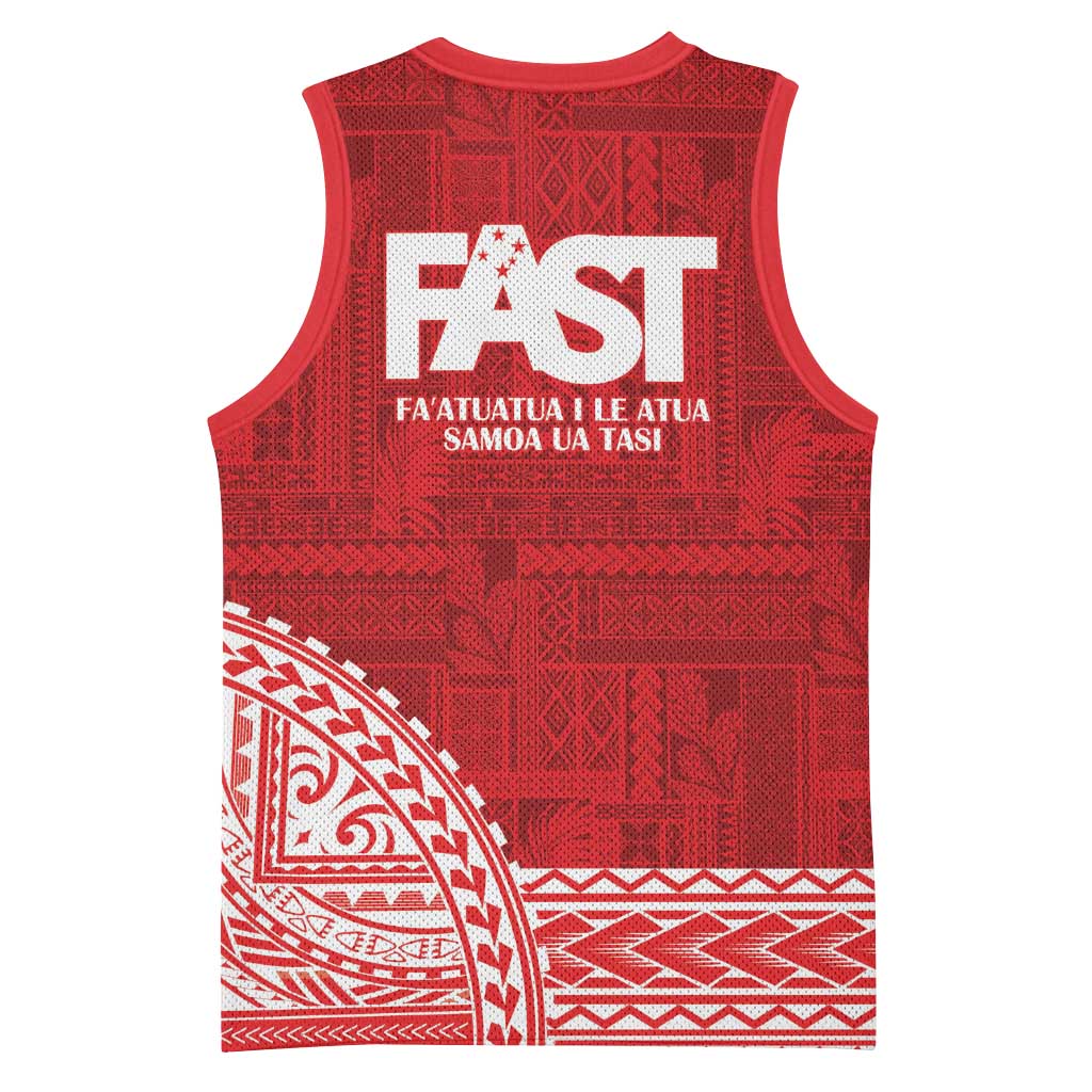 Samoa FAST Basketball Jersey Samoan Motif Patterns - Polynesian Pride