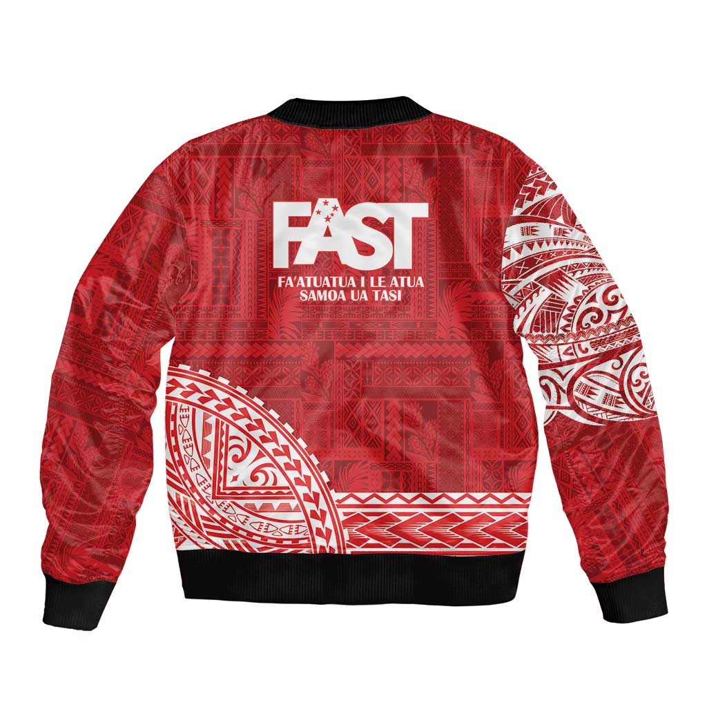 Samoa FAST Bomber Jacket Samoan Motif Patterns - Polynesian Pride