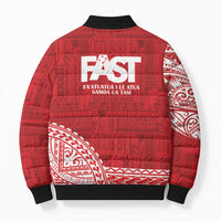 Samoa FAST Bomber Puffer Jacket Samoan Motif Patterns LT9 - Polynesian Pride