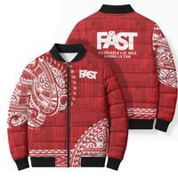 Samoa FAST Bomber Puffer Jacket Samoan Motif Patterns LT9 - Polynesian Pride