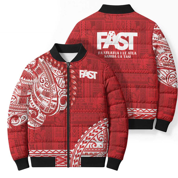 (Custom Personalised) Special Samoa FAST Party Baseball Jacket Tribal Samoan Hibiscus Design LT9 main image 1