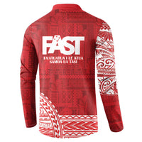 Samoa FAST Button Sweatshirt Samoan Motif Patterns - Polynesian Pride