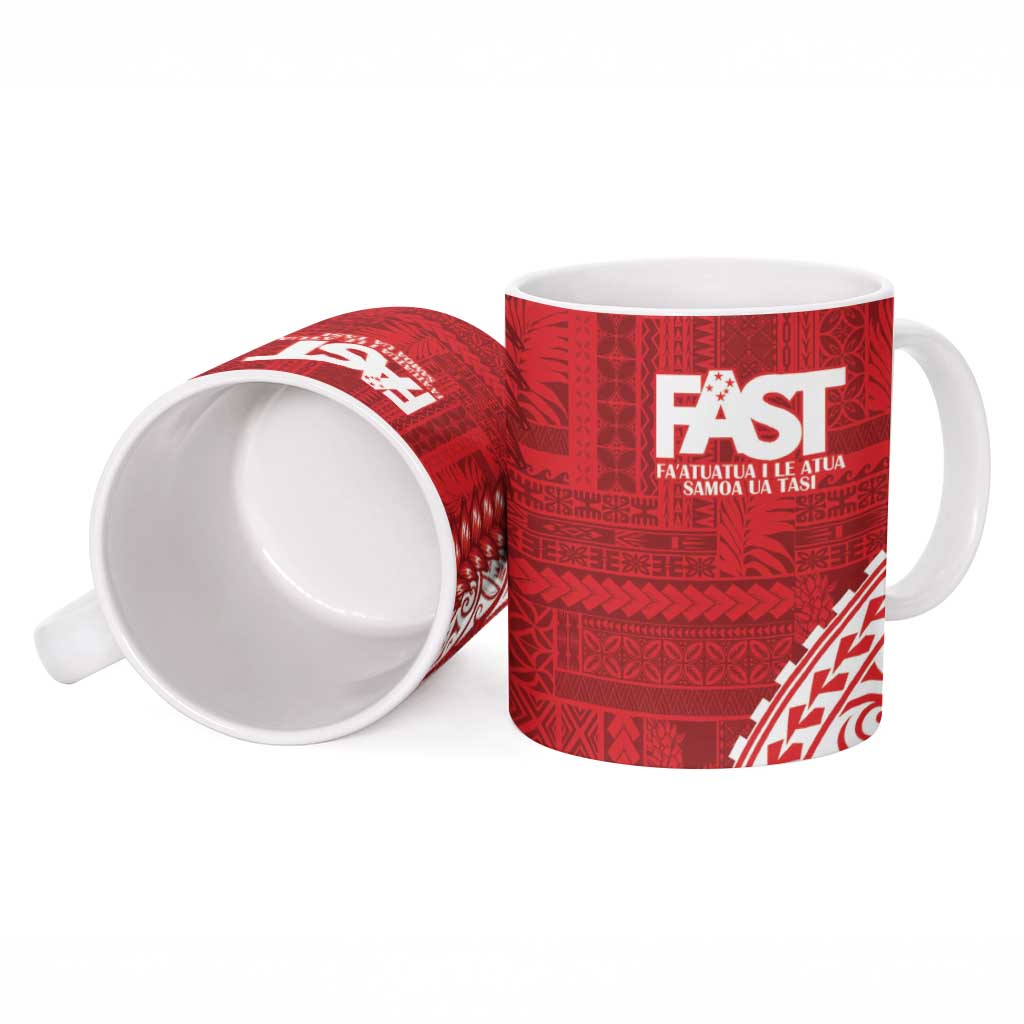Samoa FAST Ceramic Mug Samoan Motif Patterns - Polynesian Pride