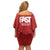 Samoa FAST Family Matching Off Shoulder Short Dress and Hawaiian Shirt Samoan Motif Patterns - Polynesian Pride