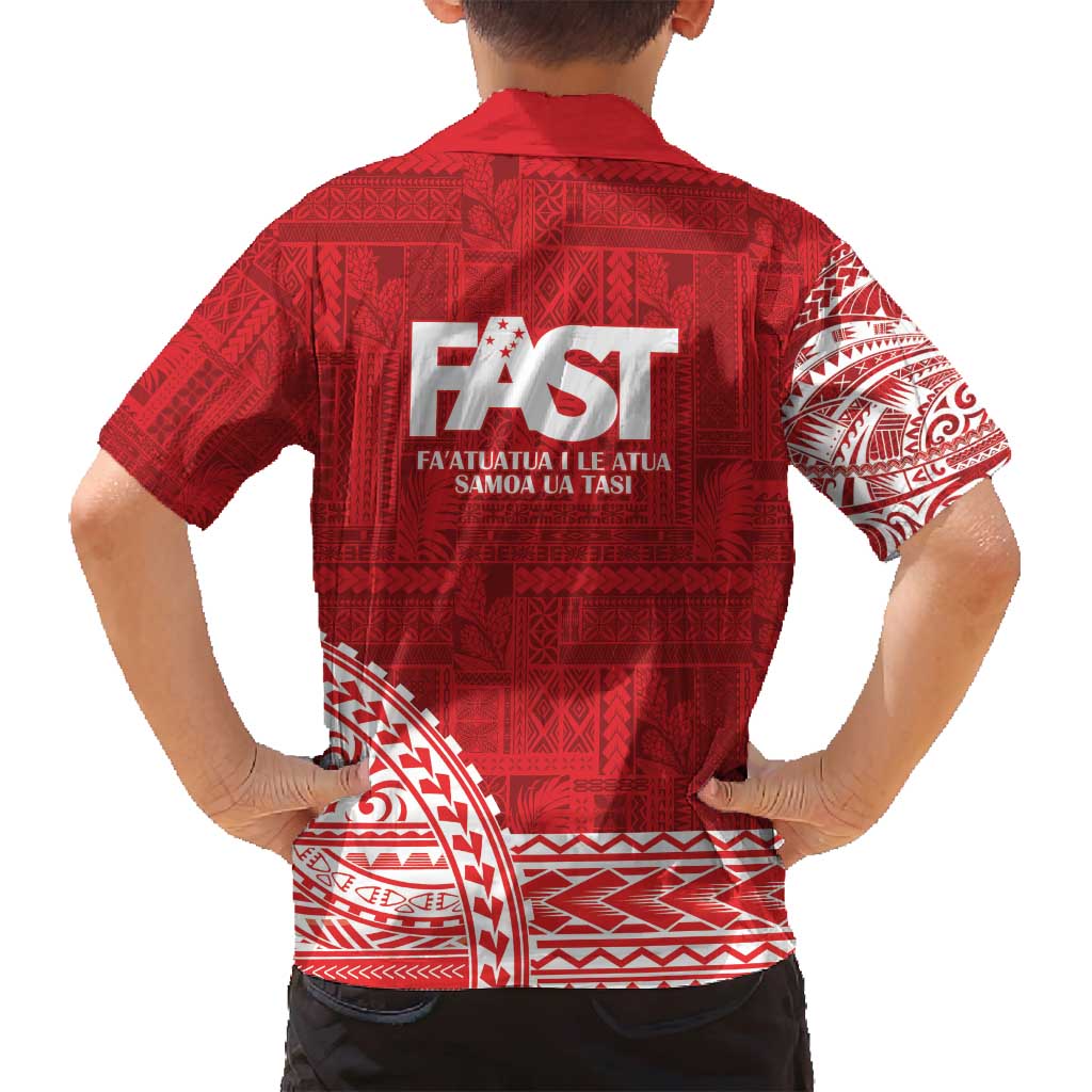 Samoa FAST Family Matching Puletasi and Hawaiian Shirt Samoan Motif Patterns - Polynesian Pride
