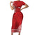 Samoa FAST Family Matching Short Sleeve Bodycon Dress and Hawaiian Shirt Samoan Motif Patterns - Polynesian Pride