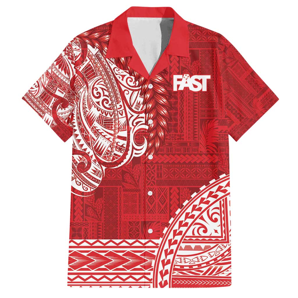 Samoa FAST Family Matching Tank Maxi Dress and Hawaiian Shirt Samoan Motif Patterns - Polynesian Pride