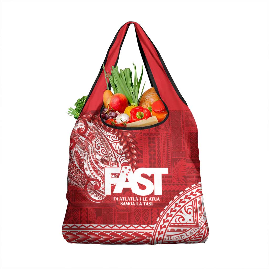 Samoa FAST Grocery Bag Samoan Motif Patterns LT9 1-pack One Size Red - Polynesian Pride