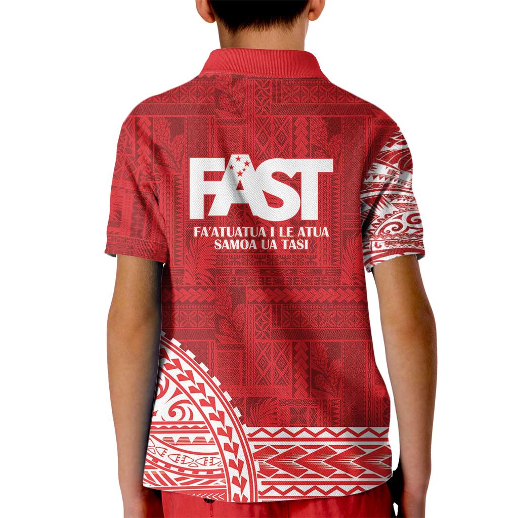 Samoa FAST Kid Polo Shirt Samoan Motif Patterns LT9 - Polynesian Pride