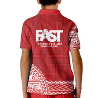 Samoa FAST Kid Polo Shirt Samoan Motif Patterns LT9 - Polynesian Pride