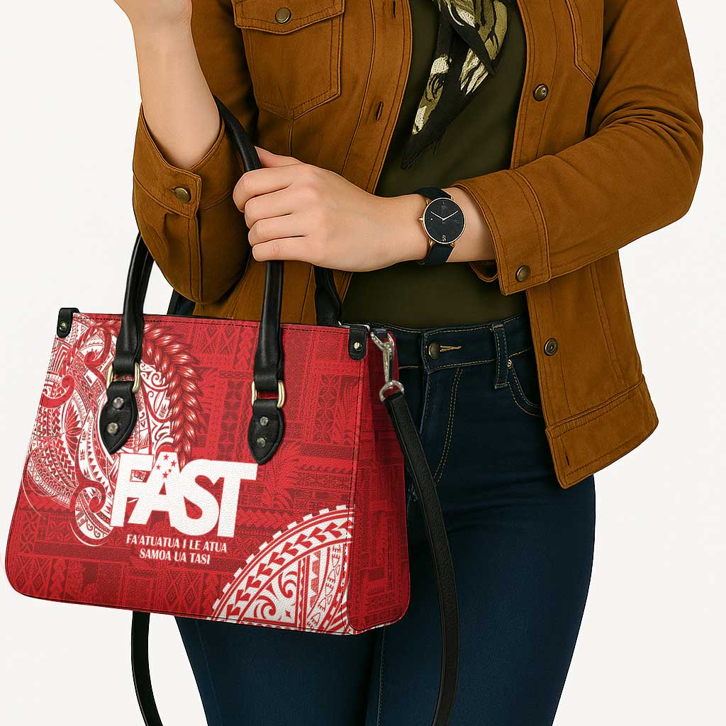 Samoa FAST Leather Bag Samoan Motif Patterns - Polynesian Pride