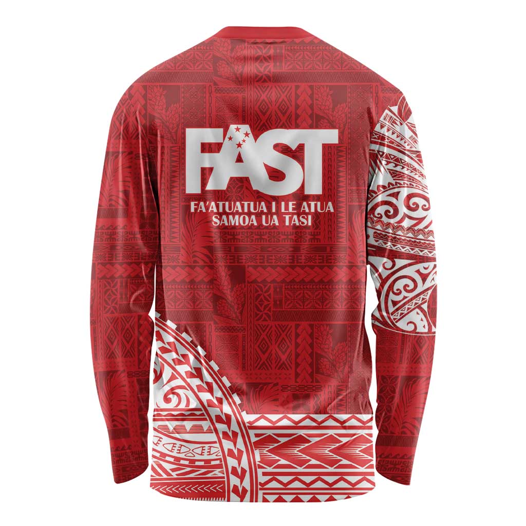 Samoa FAST Long Sleeve Shirt Samoan Motif Patterns - Polynesian Pride