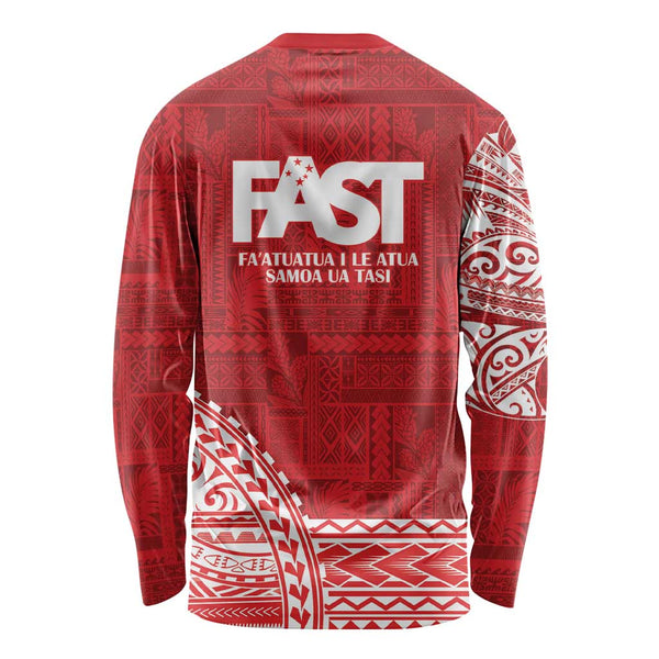 Samoa FAST Long Sleeve Shirt Samoan Motif Patterns LT9