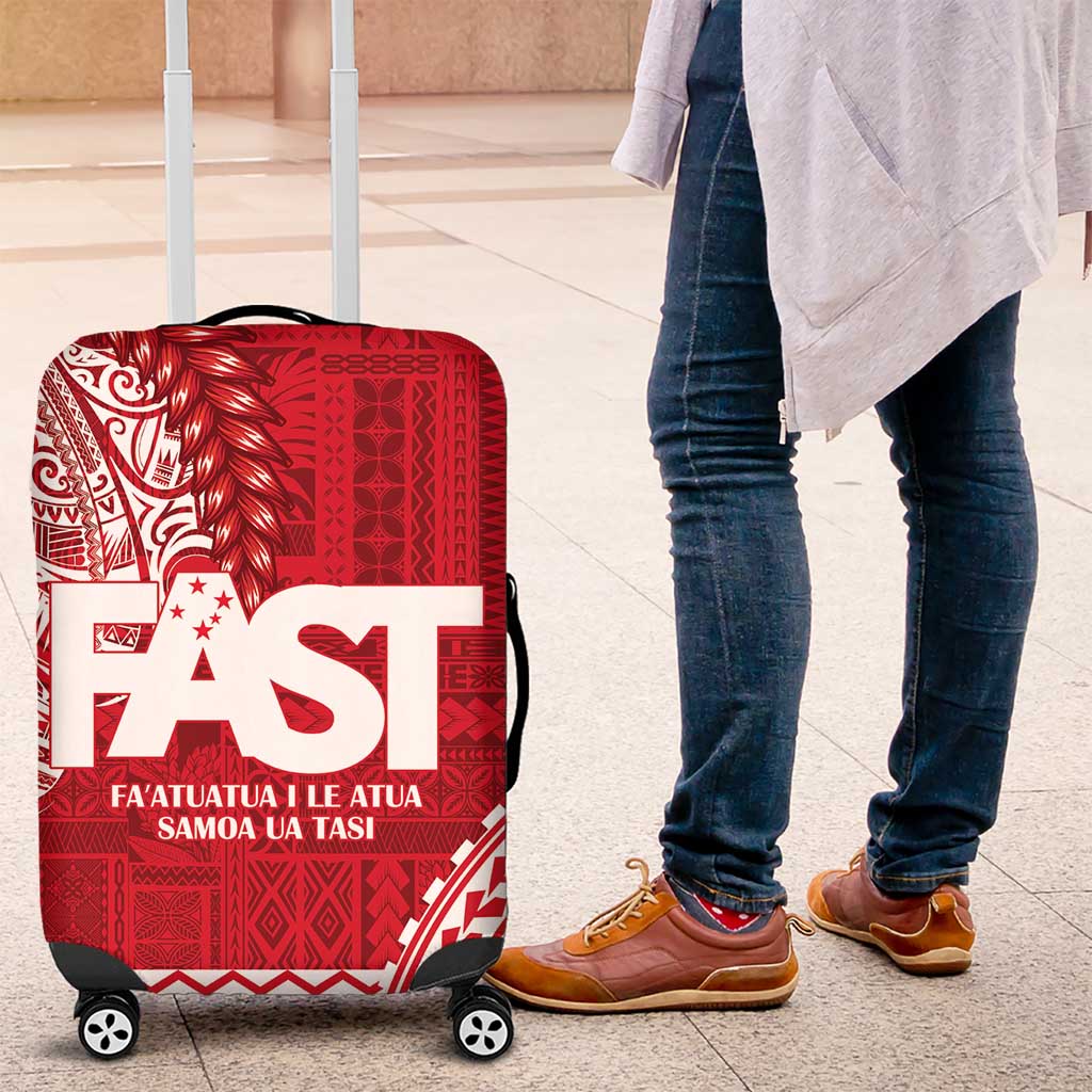 Samoa FAST Luggage Cover Samoan Motif Patterns LT9 Red - Polynesian Pride