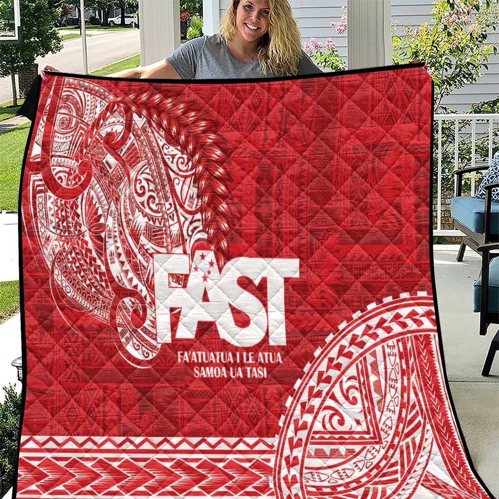 Samoa FAST Quilt Samoan Motif Patterns LT9 Red - Polynesian Pride