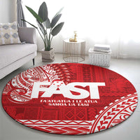 Samoa FAST Round Carpet Samoan Motif Patterns - Polynesian Pride