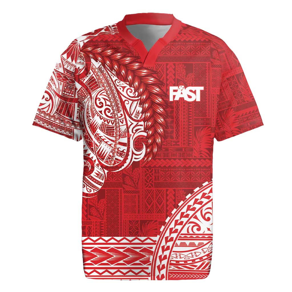 Samoa FAST Rugby Jersey Samoan Motif Patterns - Polynesian Pride