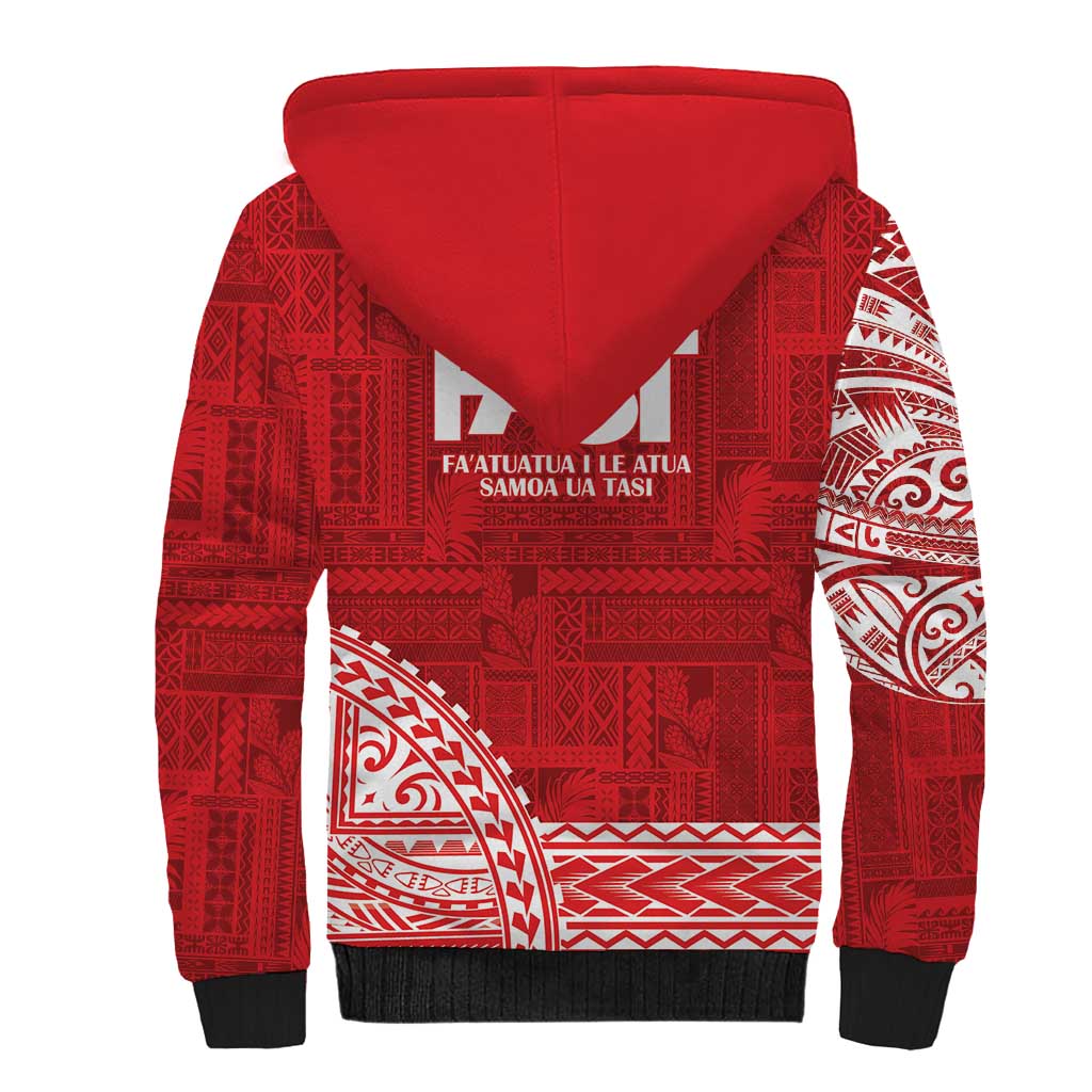 Samoa FAST Sherpa Hoodie Samoan Motif Patterns - Polynesian Pride